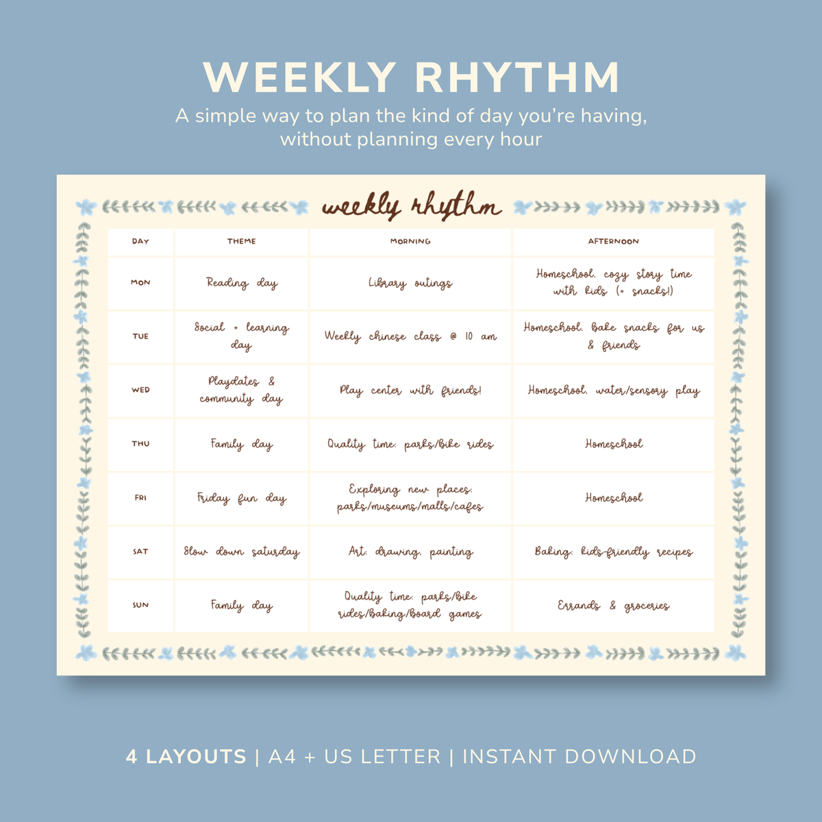Weekly Rhythm