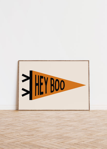 Hey Boo Pennant Flag