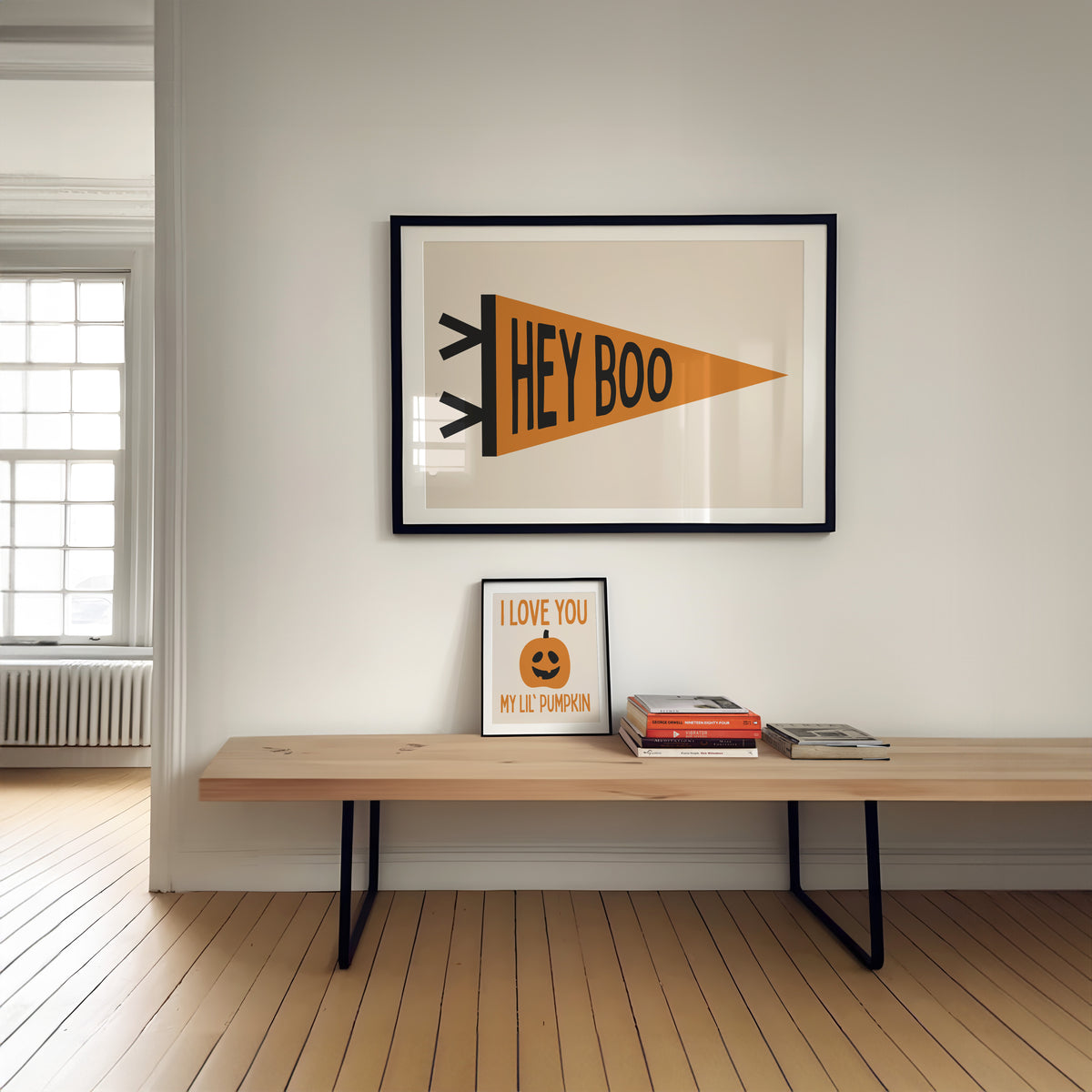 Hey Boo Pennant Flag
